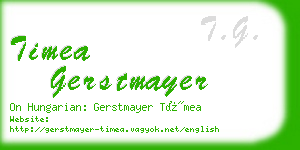 timea gerstmayer business card
